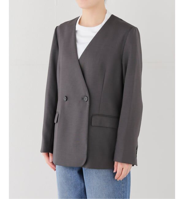 JOURNAL STANDARD relume「ダブルフロントノーカラージャケット」|ノーカラージャケット|