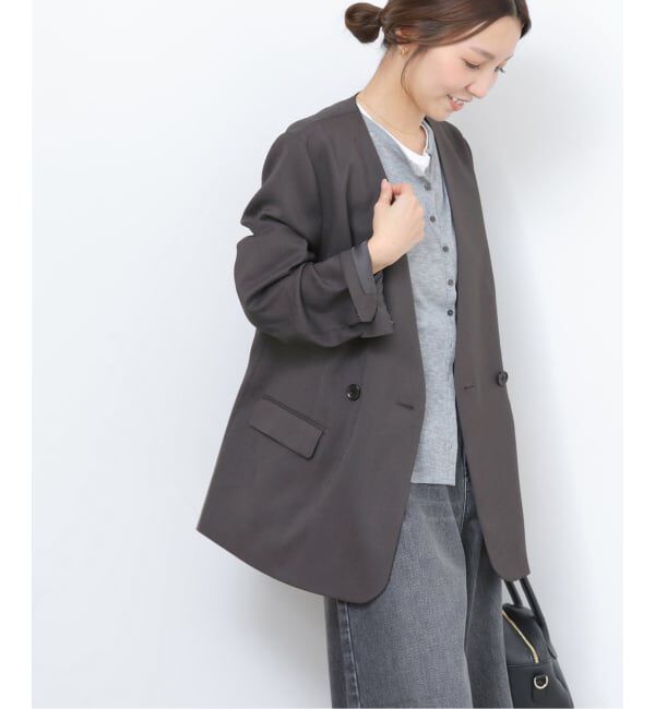 JOURNAL STANDARD relume「ダブルフロントノーカラージャケット」|ノーカラージャケット|