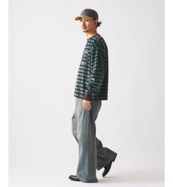 JOURNAL STANDARD relume「ベルベットタッチ ベロアボーダー ロンT」|Tシャツ・カットソー|