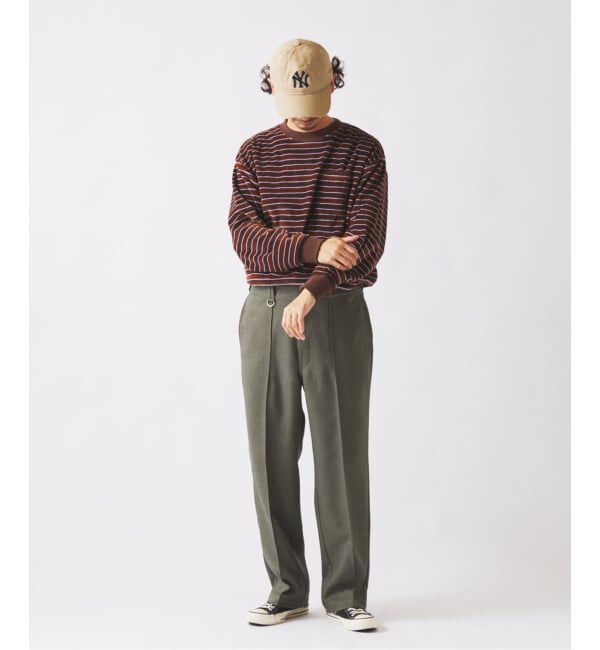 JOURNAL STANDARD relume「ベルベットタッチ ベロアボーダー ロンT」|Tシャツ・カットソー|