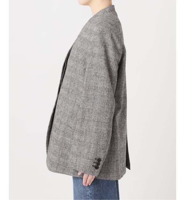 journal standard L'essage「ツイードグレンチェックジャケット」|ノーカラージャケット|