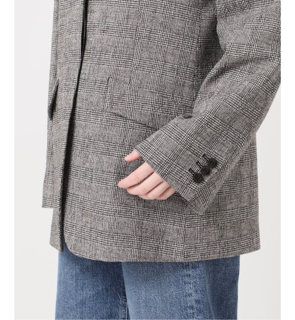 journal standard L'essage「ツイードグレンチェックジャケット」|ノーカラージャケット|