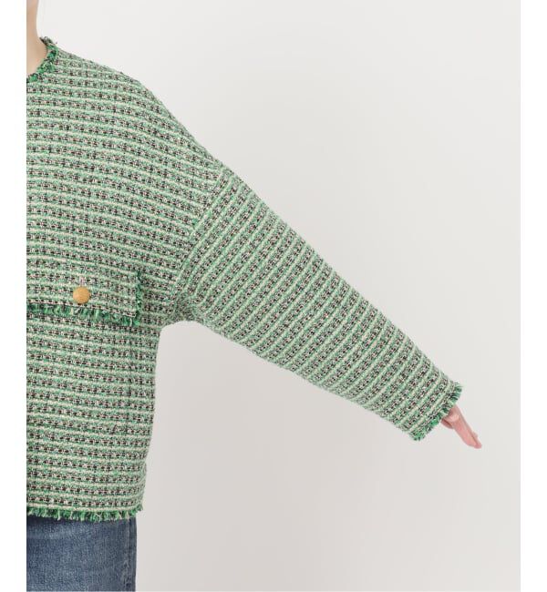 journal standard L'essage「【SP】GIOLICA TWEED ドルマンジャケット 2」|ノーカラージャケット|