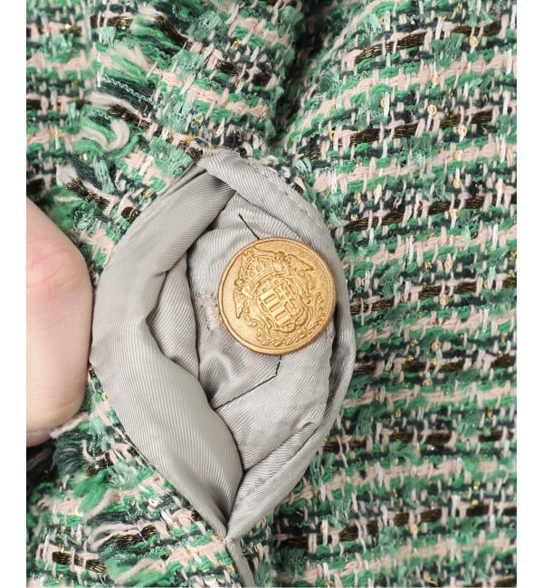 journal standard L'essage「【SP】GIOLICA TWEED ドルマンジャケット 2」|ノーカラージャケット|