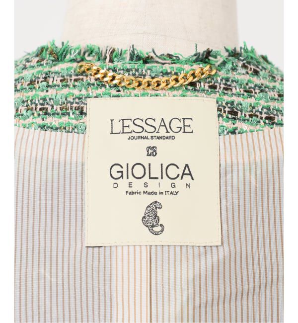 journal standard L'essage「【SP】GIOLICA TWEED ドルマンジャケット 2」|ノーカラージャケット|