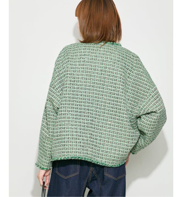 journal standard L'essage「【SP】GIOLICA TWEED ドルマンジャケット 2」|ノーカラージャケット|