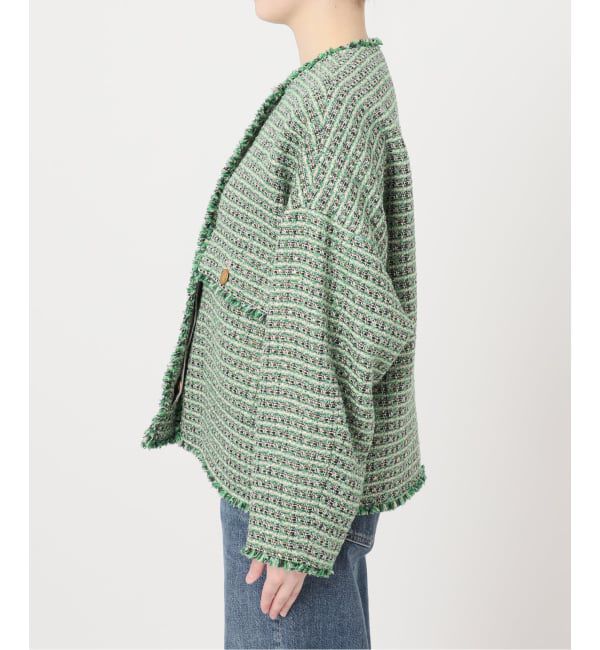 journal standard L'essage「【SP】GIOLICA TWEED ドルマンジャケット 2」|ノーカラージャケット|