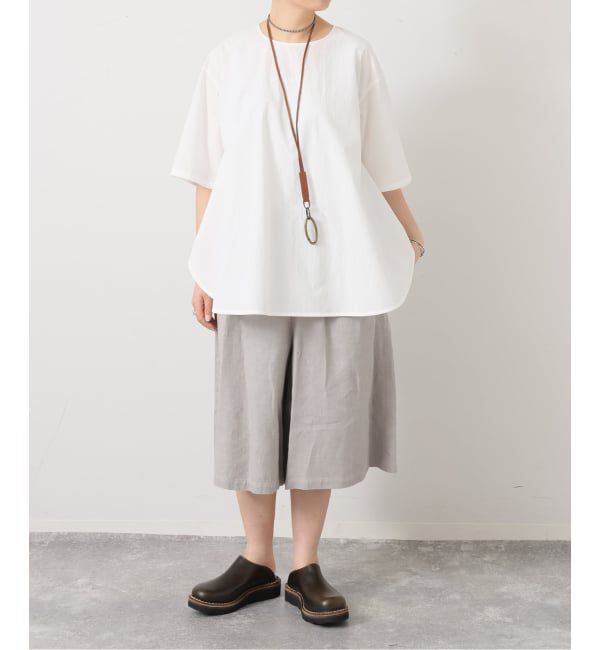 journal standard luxe「《予約》タイプワッシャー ラウンドフレアーシャツ」|シャツ・ブラウス|