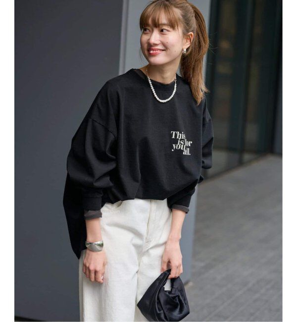 FRAMeWORK「≪WEB限定追加≫【haru&times;FRAMeWORK】ロゴロンT3」|Tシャツ・カットソー|