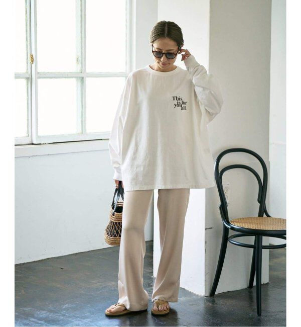 FRAMeWORK「≪WEB限定追加≫【haru&times;FRAMeWORK】ロゴロンT3」|Tシャツ・カットソー|