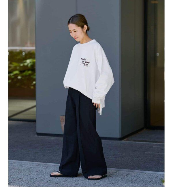 FRAMeWORK「≪WEB限定追加≫【haru&times;FRAMeWORK】ロゴロンT3」|Tシャツ・カットソー|