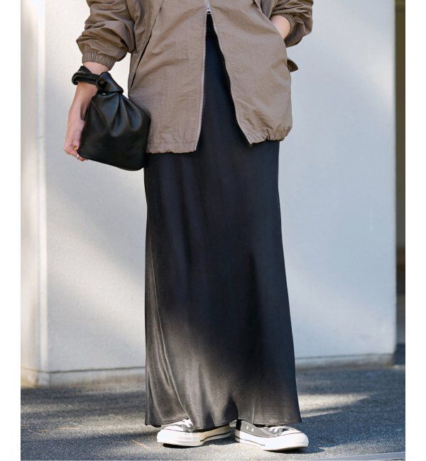 FRAMeWORK「≪追加≫キュプラバイアスサテンロングスカート」|スカート|