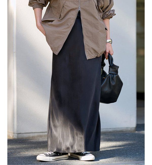 FRAMeWORK「≪追加≫キュプラバイアスサテンロングスカート」|スカート|