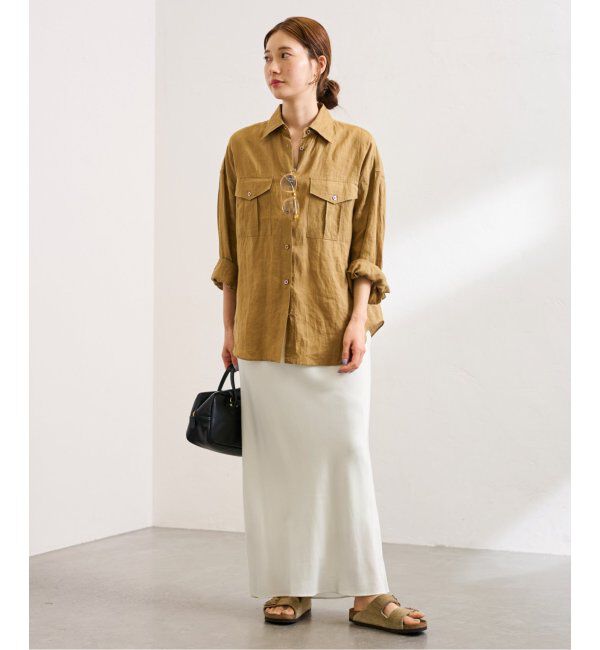 FRAMeWORK「≪追加≫キュプラバイアスサテンロングスカート」|スカート|