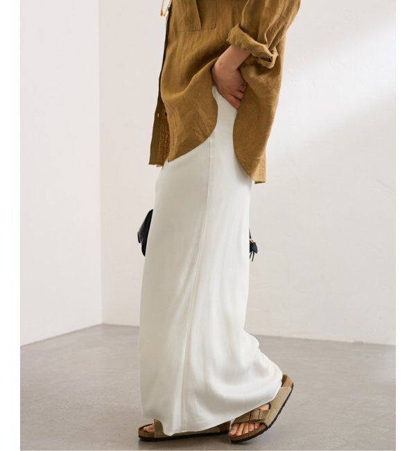 FRAMeWORK「≪追加≫キュプラバイアスサテンロングスカート」|スカート|