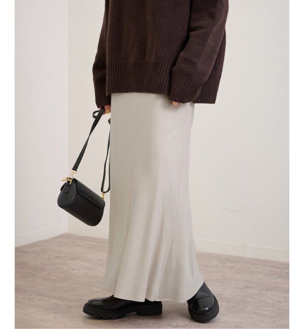 FRAMeWORK「≪追加≫キュプラバイアスサテンロングスカート」|スカート|