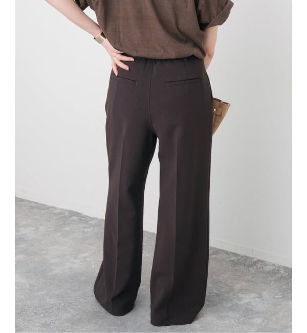 Spick and Span「《追加》ダブルクロスツータックパンツ」|スラックス|