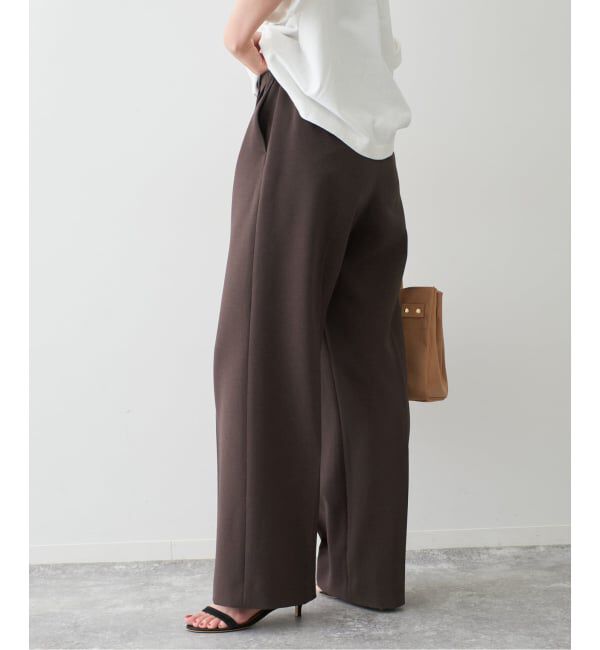 Spick and Span「《追加》ダブルクロスツータックパンツ」|スラックス|