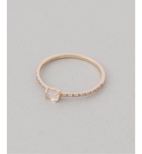 Lilas by Spick&Span「OVムーンストーンメレダイヤリング K10」|リング|