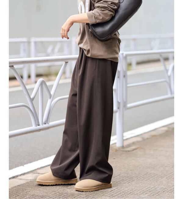 FRAMeWORK「≪追加/ 手洗い可≫TWギャバリラックスパンツ 2」|スラックス|