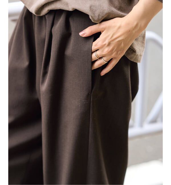 FRAMeWORK「≪追加/ 手洗い可≫TWギャバリラックスパンツ 2」|スラックス|