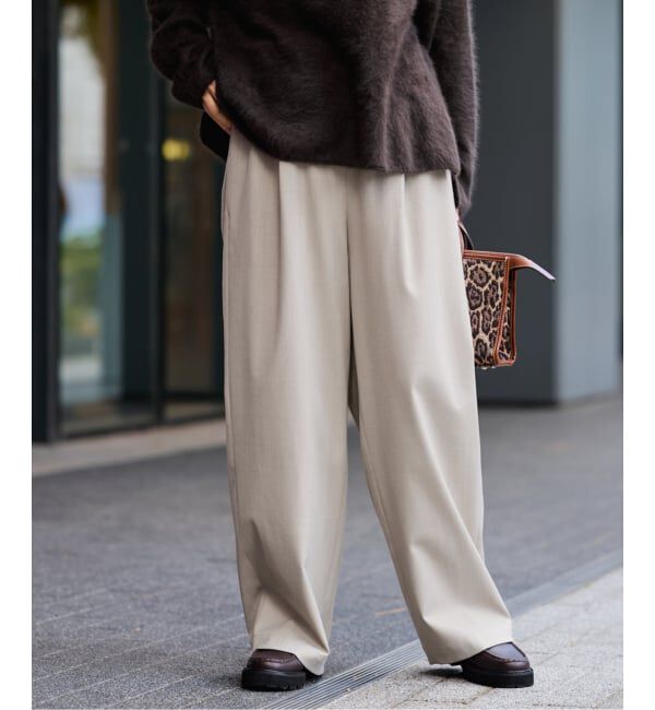 FRAMeWORK「≪追加/ 手洗い可≫TWギャバリラックスパンツ 2」|スラックス|