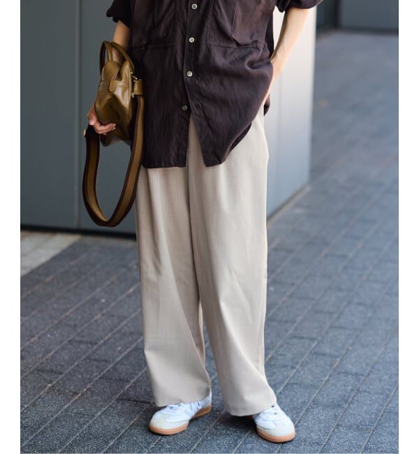 FRAMeWORK「≪追加/ 手洗い可≫TWギャバリラックスパンツ 2」|スラックス|