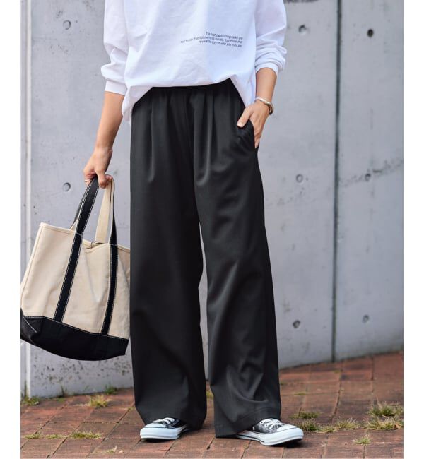 FRAMeWORK「≪追加/ 手洗い可≫TWギャバリラックスパンツ 2」|スラックス|