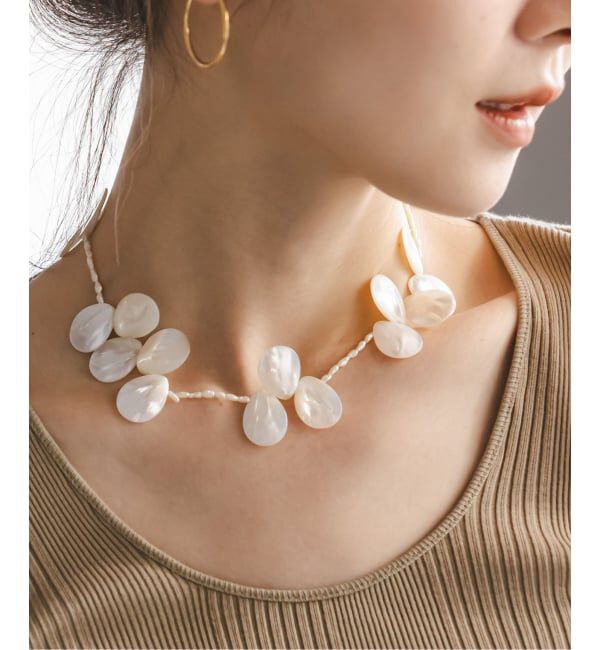 NOBLE「《追加》MIHOKO SAKAI/ミホコサカイ リーフシェルパールネックレス」|ネックレス|