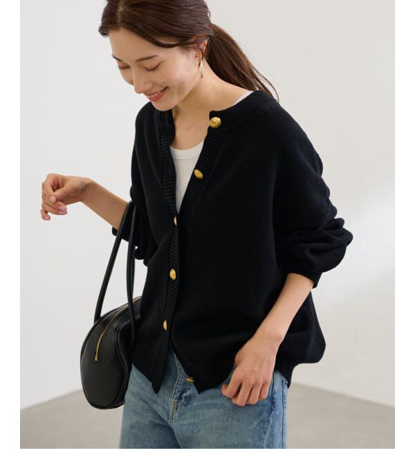 FRAMeWORK「≪WEB限定追加≫メタルボタン2WAYカーディガン 2」|カーディガン|ブラック