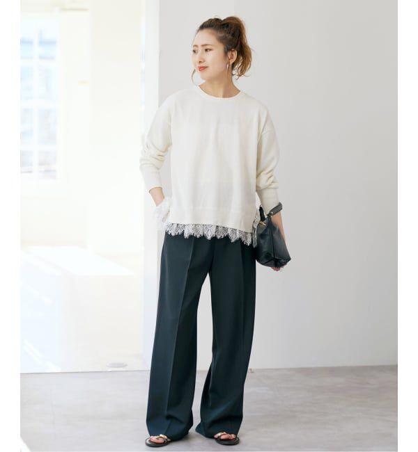 Spick and Span「レースドッキング2WAYカーディガン」|カーディガン|