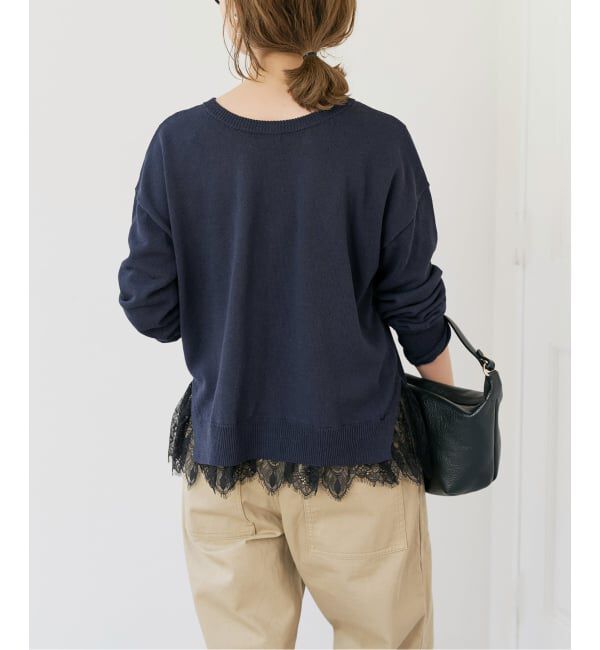 Spick and Span「レースドッキング2WAYカーディガン」|カーディガン|