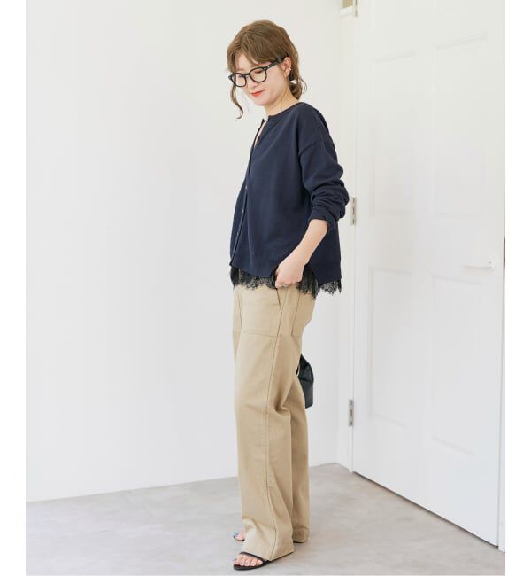 Spick and Span「レースドッキング2WAYカーディガン」|カーディガン|