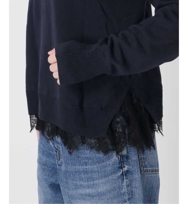 Spick and Span「レースドッキング2WAYカーディガン」|カーディガン|