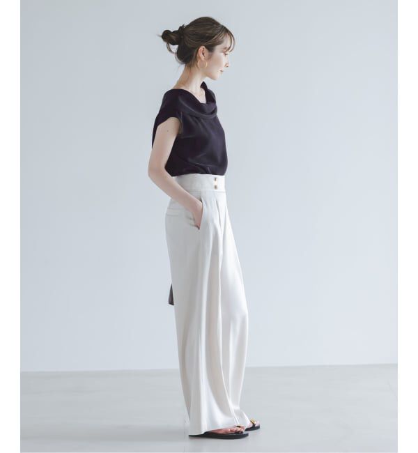 NOBLE「《予約》ヘビーキュプラオフタートルカラーブラウス」|シャツ・ブラウス|