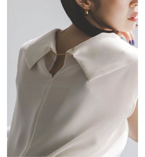 NOBLE「《予約》ヘビーキュプラオフタートルカラーブラウス」|シャツ・ブラウス|