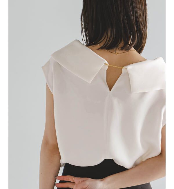 NOBLE「《予約》ヘビーキュプラオフタートルカラーブラウス」|シャツ・ブラウス|