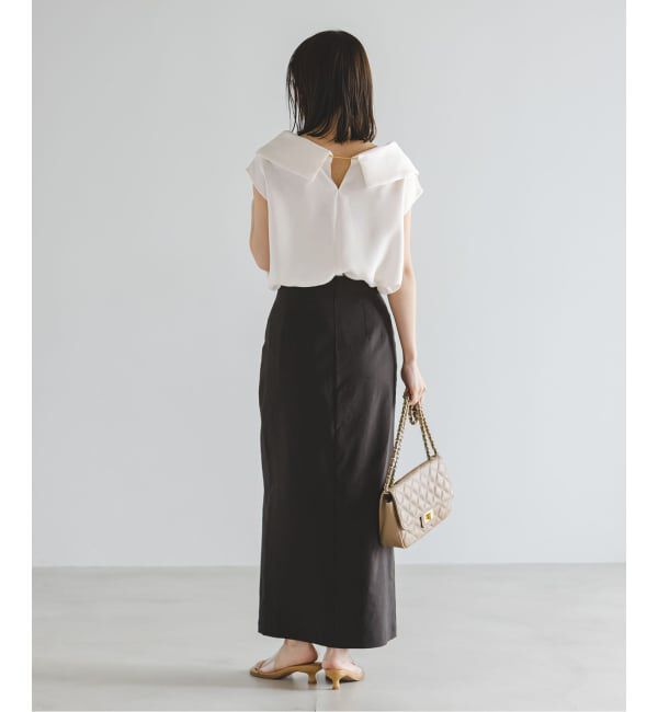 NOBLE「《予約》ヘビーキュプラオフタートルカラーブラウス」|シャツ・ブラウス|