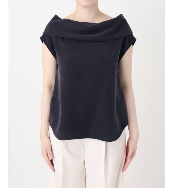 NOBLE「《予約》ヘビーキュプラオフタートルカラーブラウス」|シャツ・ブラウス|