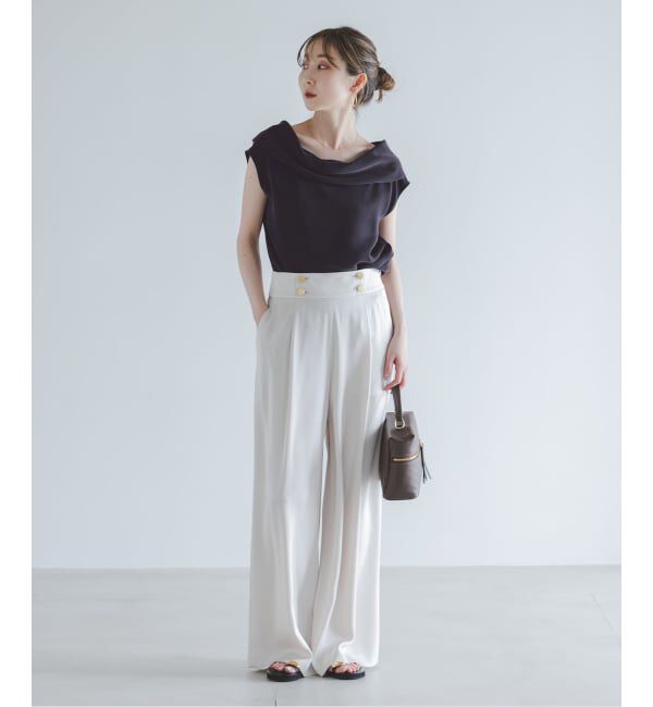 NOBLE「《予約》ヘビーキュプラオフタートルカラーブラウス」|シャツ・ブラウス|