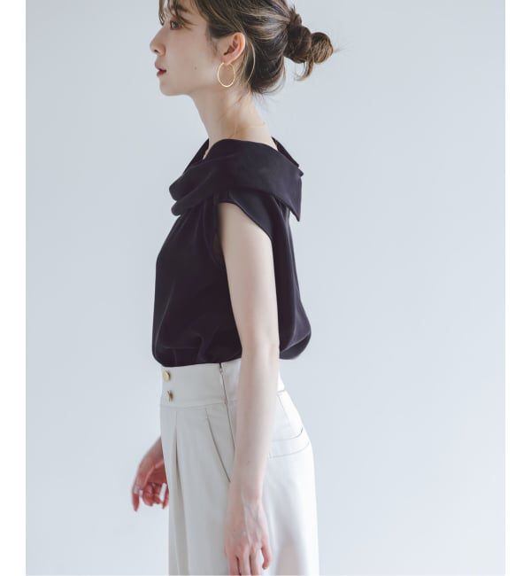 NOBLE「《予約》ヘビーキュプラオフタートルカラーブラウス」|シャツ・ブラウス|