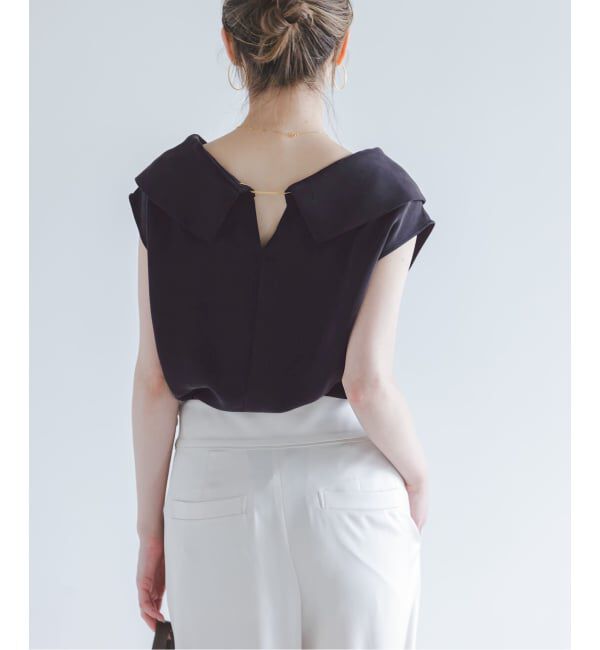 NOBLE「《予約》ヘビーキュプラオフタートルカラーブラウス」|シャツ・ブラウス|