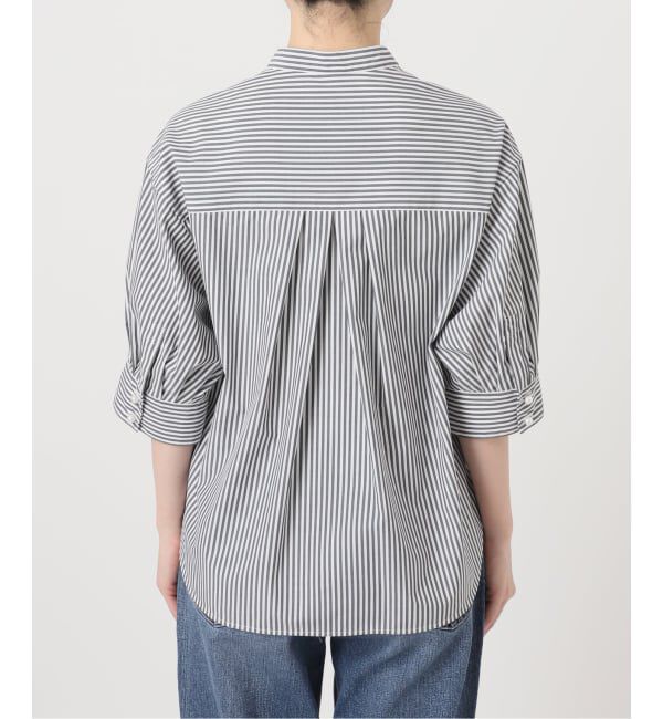 Spick and Span「《WEB限定 / 追加2予約》パールボタンギャザースリーブシャツ」|シャツ・ブラウス|