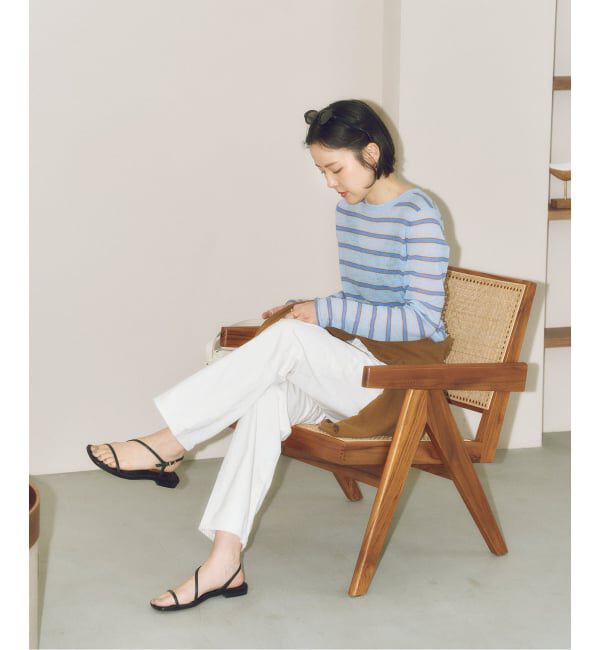 GRISE「《予約》MIDORI UEEDA&times;GRISEナローストラップフラットサンダル」|サンダル|