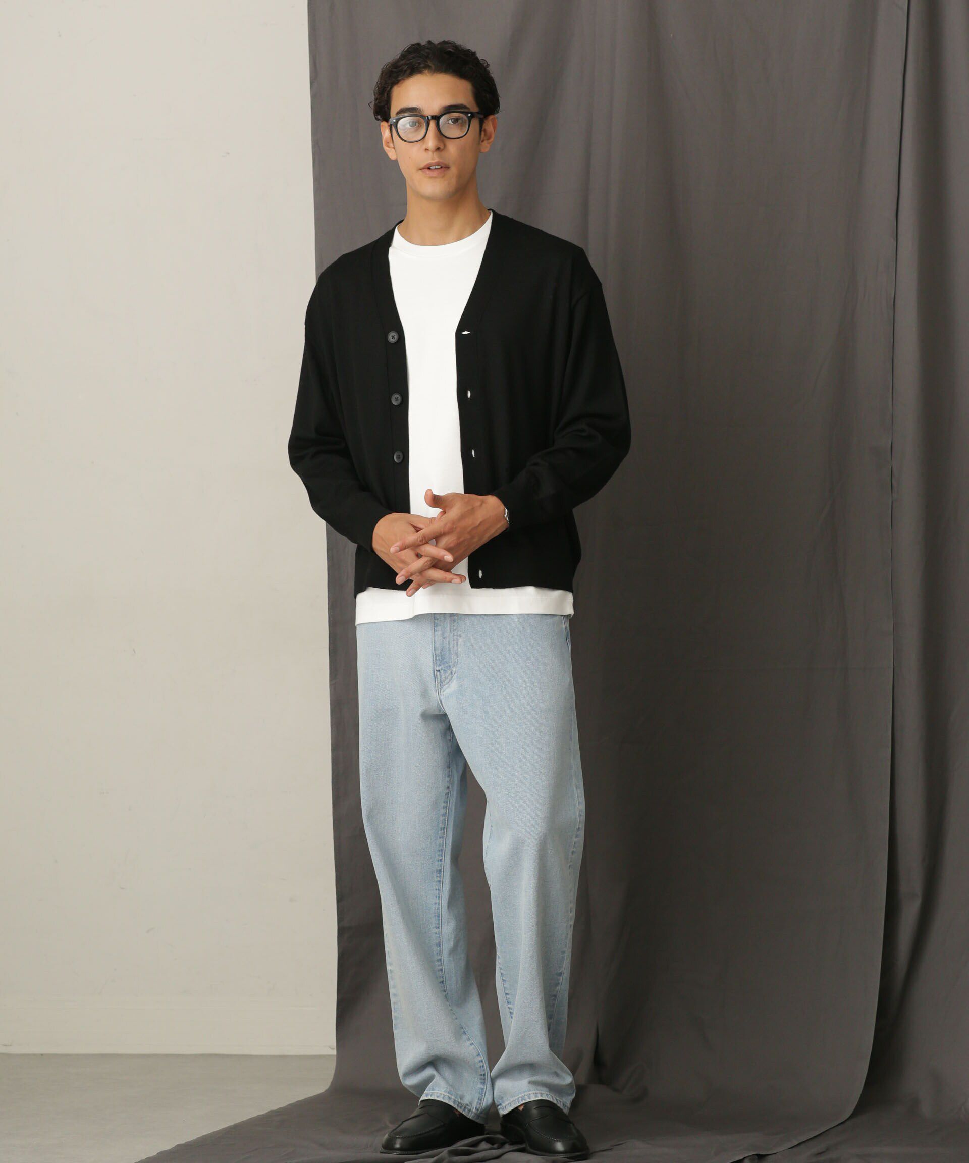 nano･universe「「毛玉レスニット」 ファインゲージＶカーディガン」|ニット・セーター|