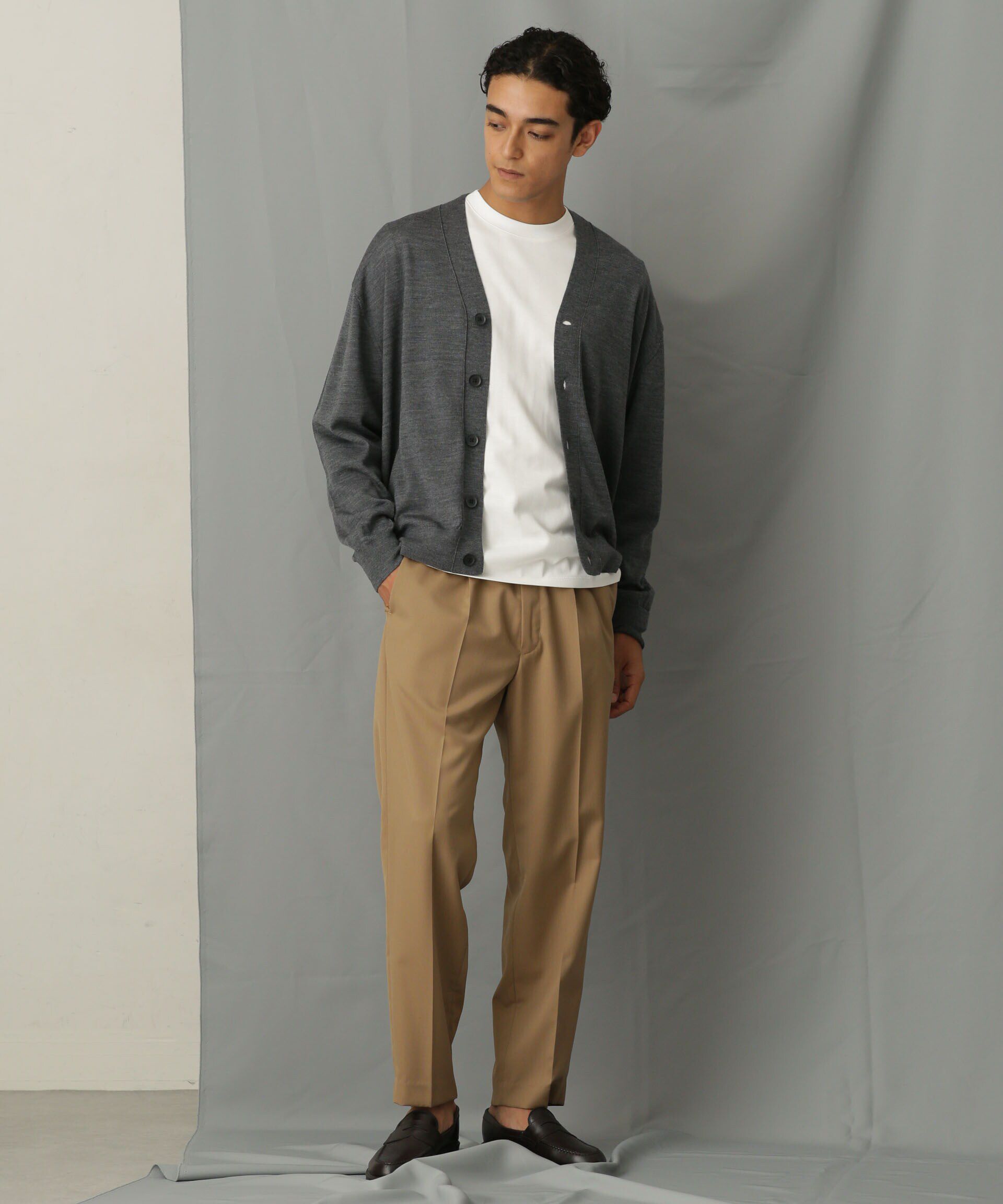 nano･universe「「毛玉レスニット」 ファインゲージＶカーディガン」|ニット・セーター|