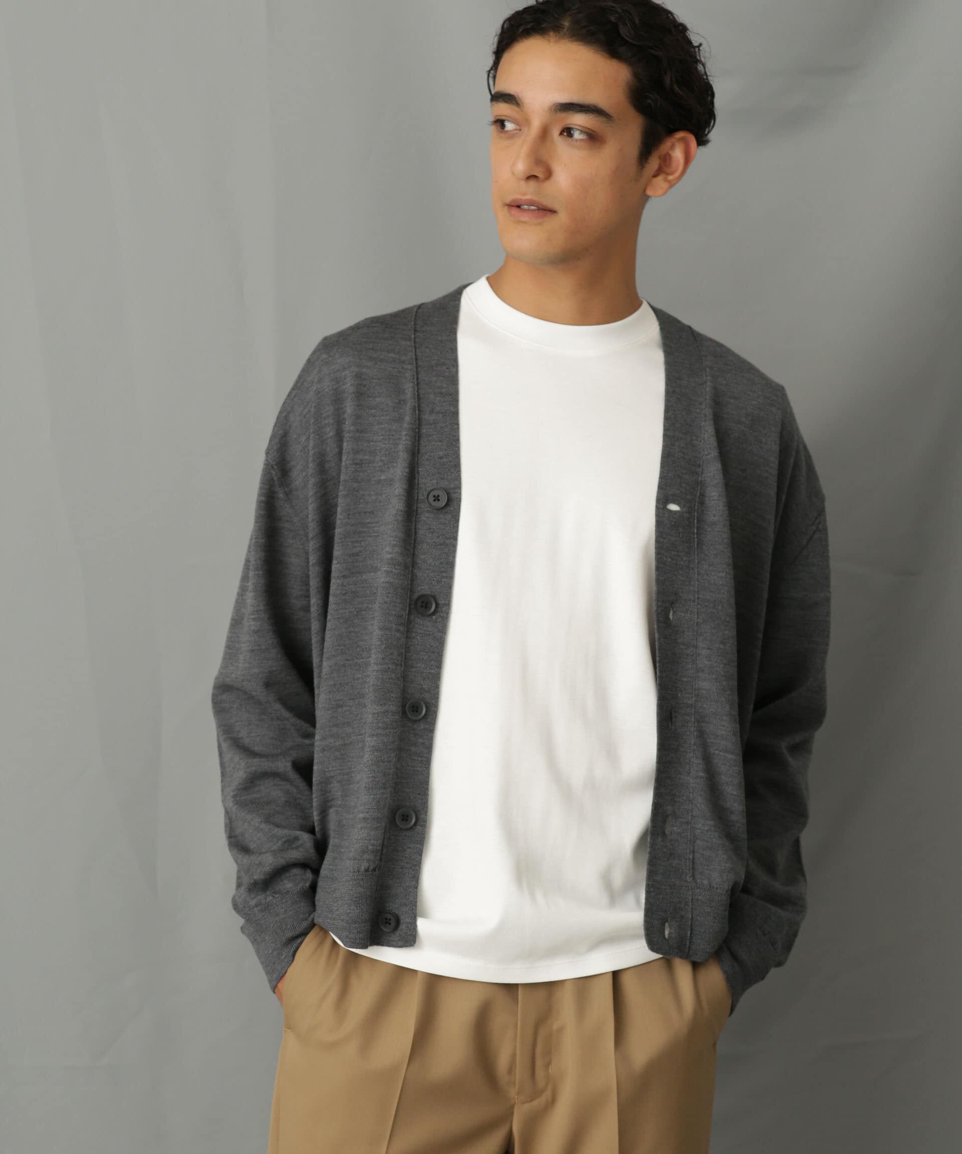 nano･universe「「毛玉レスニット」 ファインゲージＶカーディガン」|ニット・セーター|