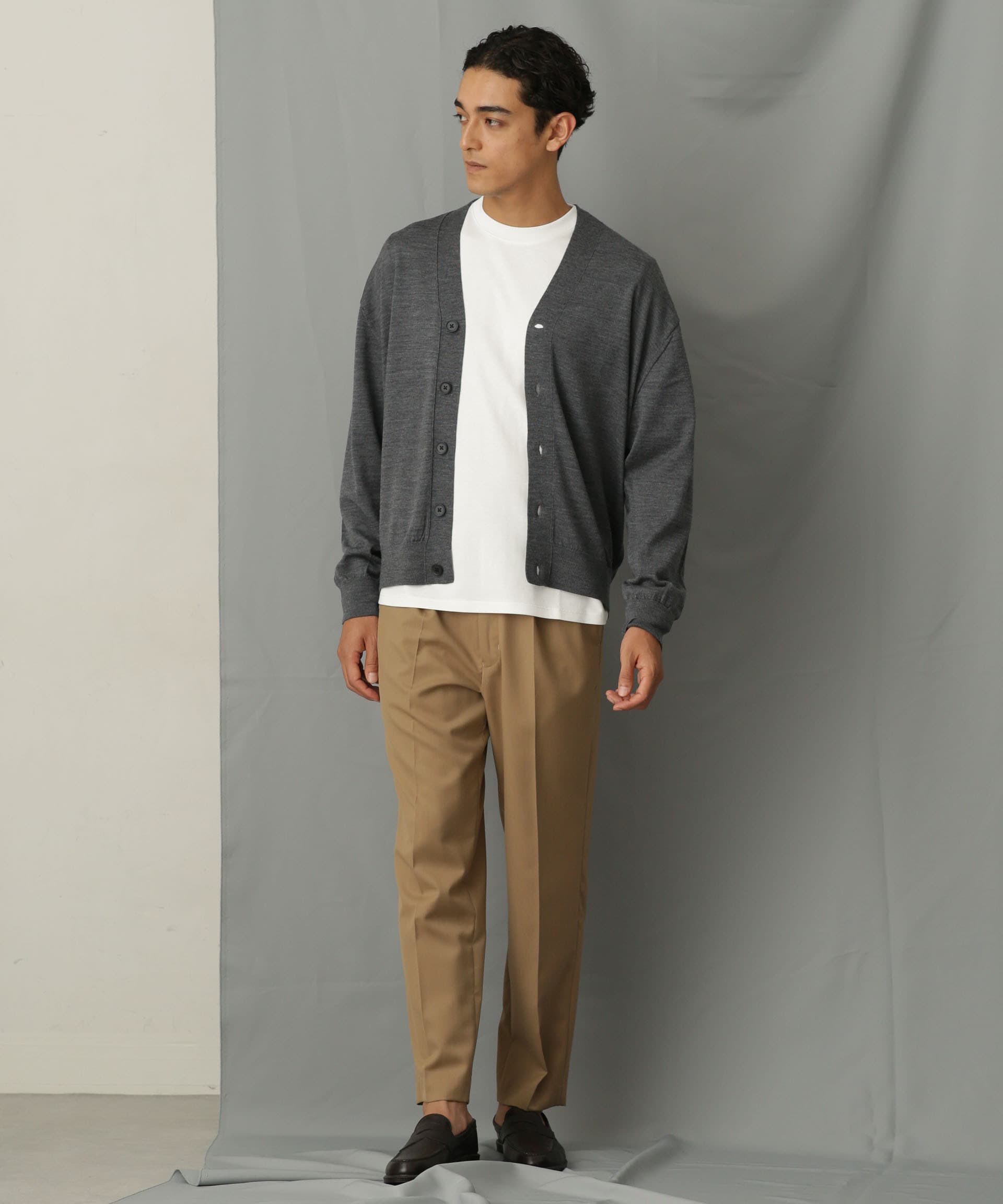 nano･universe「「毛玉レスニット」 ファインゲージＶカーディガン」|ニット・セーター|