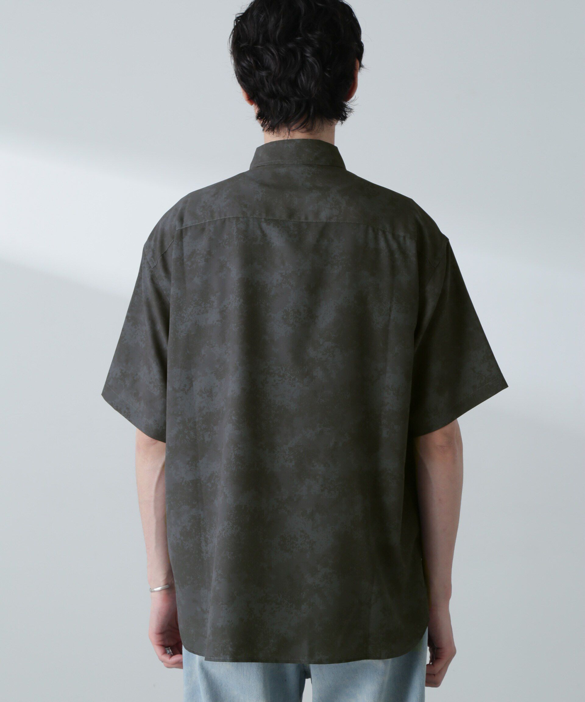 nano･universe「梨地パターンシャツ 半袖」|シャツ・ブラウス|