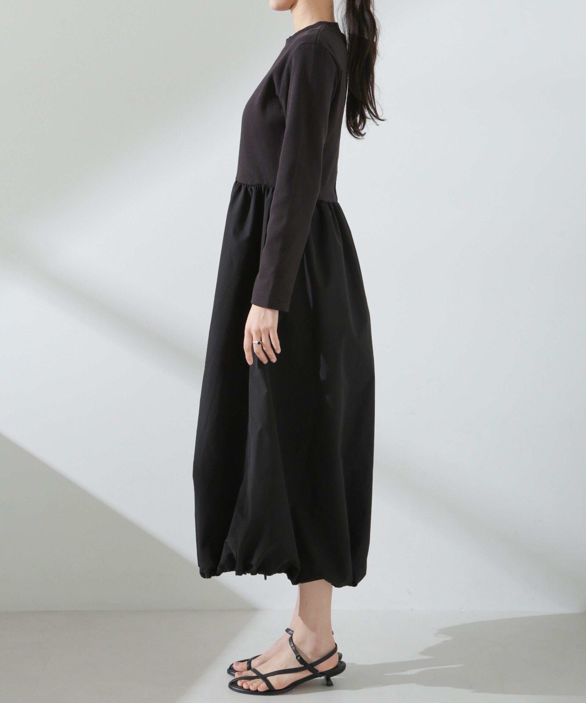 nano･universe「バルーン2WAYコンビワンピース」|ワンピース|